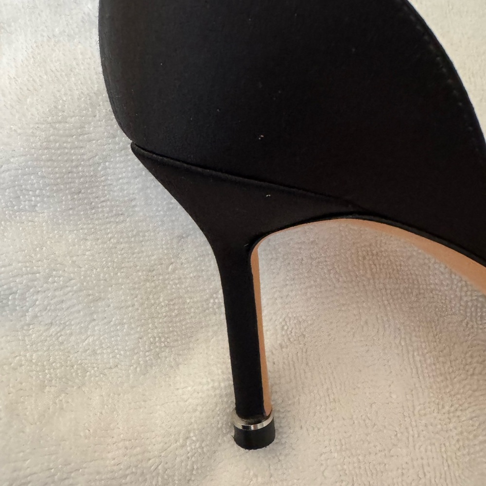 Manolo Blahnik Black Heels with Crystal Embellishment - Picture 8 of 13